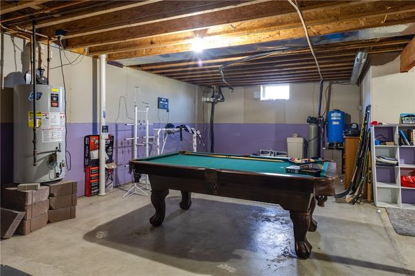 Billiard Table, Game Room, Interior, Wooden Beams