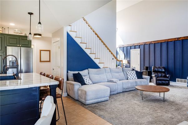 Interior, Kitchen, Living room, Pendant Lights, Recessed Lighting, Stainless Steel Appliances