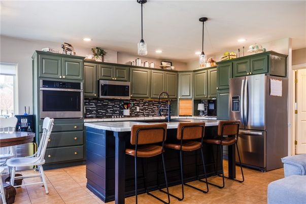 Interior, Kitchen, Pendant Lights, Recessed Lighting, Stainless Steel Appliances