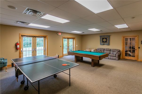 Billiard Table, Game Room, Interior, Recessed Lighting