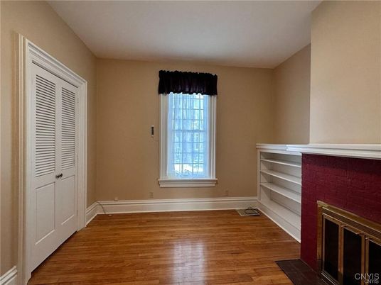 Empty room, Fireplace, Interior, Wood Texture Flooring
