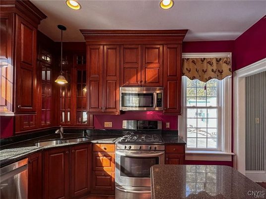 Interior, Kitchen, Pendant Lights, Recessed Lighting, Stainless Steel Appliances