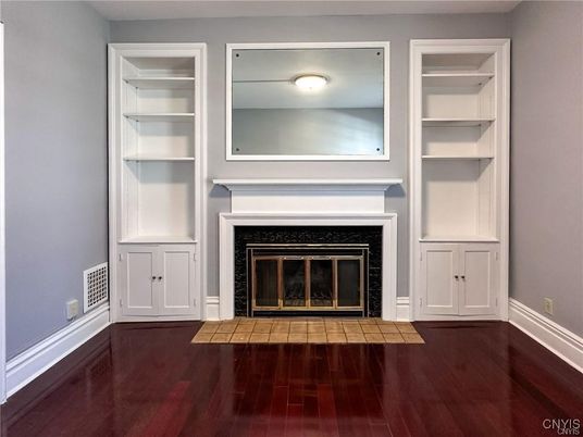 Empty room, Fireplace, Interior, Wood Texture Flooring