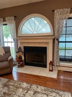 Fireplace, Interior, Wood Texture Flooring