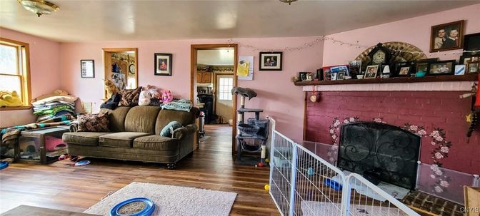 Fireplace, Interior, Living room, Wood Texture Flooring