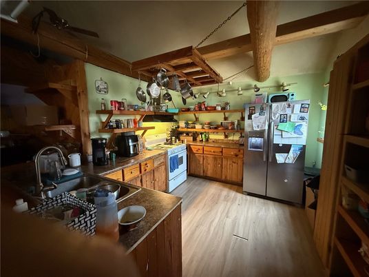 Interior, Kitchen, Wooden Beams, Wood Texture Flooring