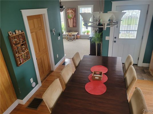Chandelier, Dining room, Interior, Wood Texture Flooring