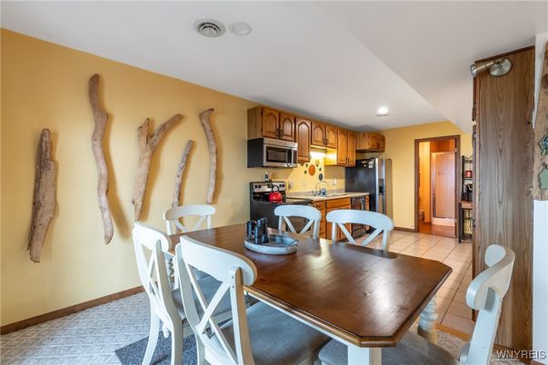 Dining room, Interior, Kitchen, Recessed Lighting