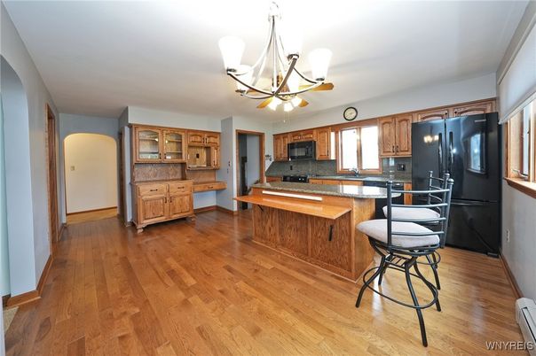 Chandelier, Interior, Kitchen, Wood Texture Flooring