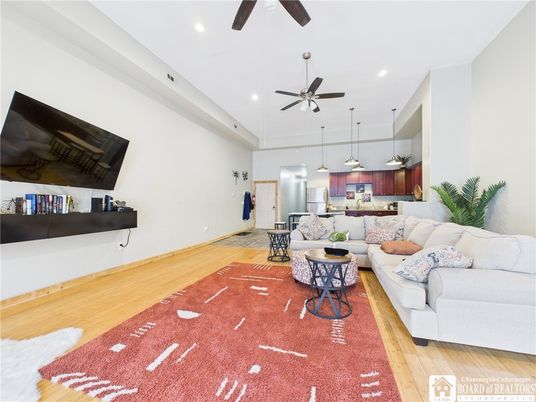 Interior, Kitchen, Living room, Pendant Lights, Recessed Lighting, Stainless Steel Appliances, Wood Texture Flooring