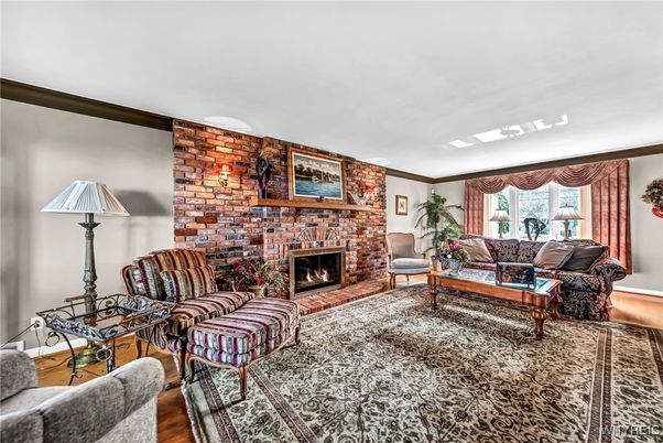 Fireplace, Interior, Living room, Stone Walls, Wood Texture Flooring