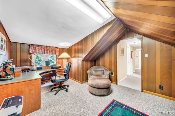 Home Office, Interior, Wooden Walls