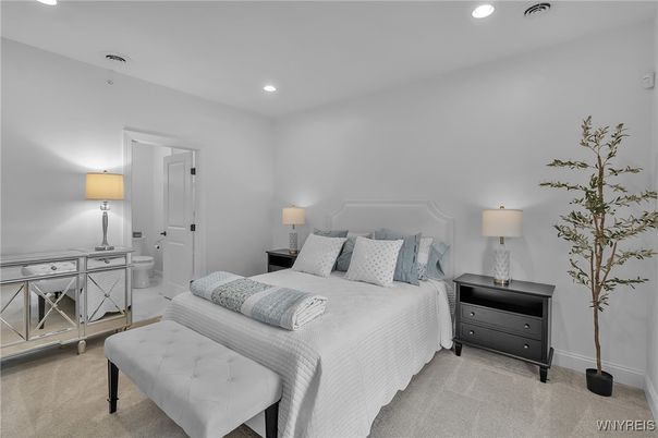 Bedroom, Interior, Recessed Lighting
