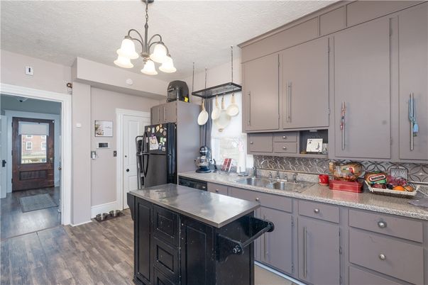 Chandelier, Interior, Kitchen, Pendant Lights, Wood Texture Flooring
