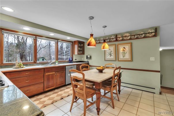 Dining room, Interior, Kitchen, Pendant Lights, Recessed Lighting