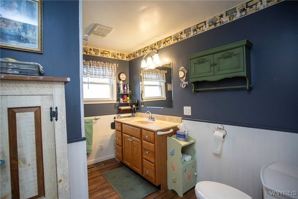 Bathroom, Interior, Wood Texture Flooring