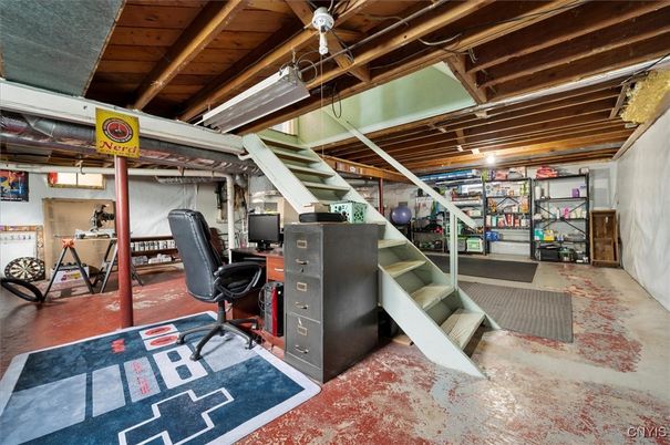 Home Office, Interior, Wooden Beams
