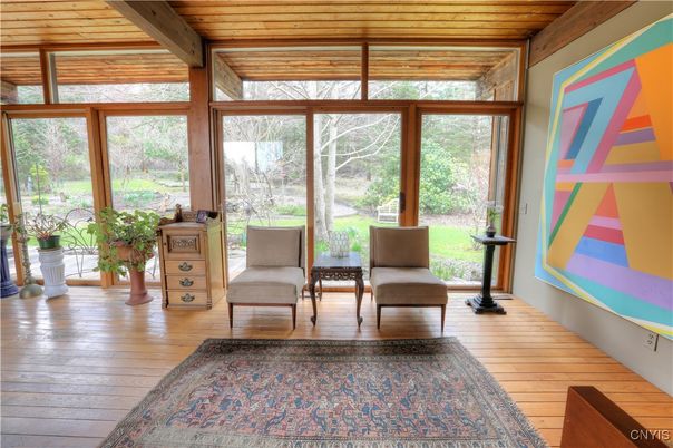 Interior, Sun Room, Wooden Beams, Wooden Ceilings, Wood Texture Flooring