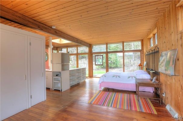 Bedroom, Interior, Wooden Beams, Wooden Ceilings, Wood Texture Flooring, Wooden Walls