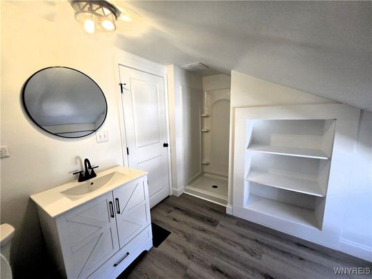 Bathroom, Interior, Wood Texture Flooring