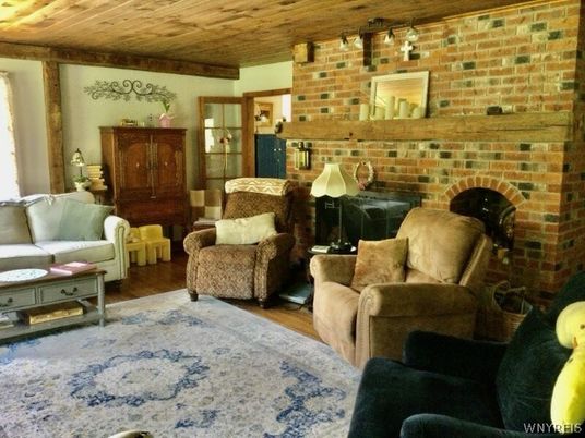 Fireplace, Interior, Living room, Stone Walls, Wooden Beams, Wooden Ceilings, Wood Texture Flooring