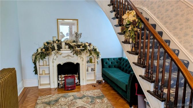 Fireplace, Interior, Wood Texture Flooring