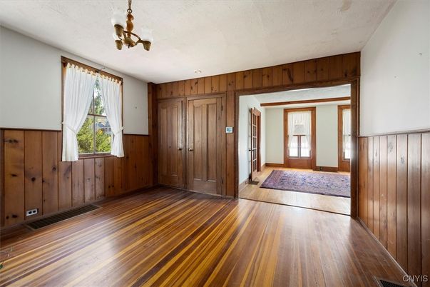 Empty room, Interior, Wood Texture Flooring, Wooden Walls