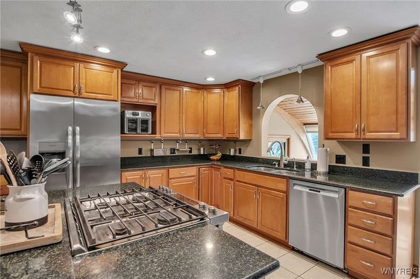 Interior, Kitchen, Recessed Lighting, Stainless Steel Appliances