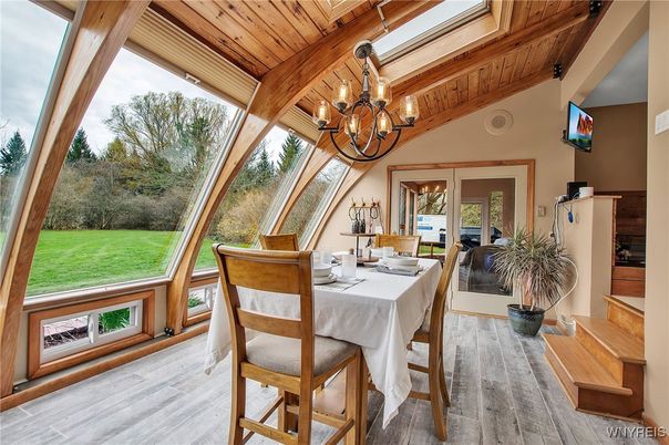 Chandelier, Dining room, Interior, Wooden Beams, Wooden Ceilings, Wood Texture Flooring