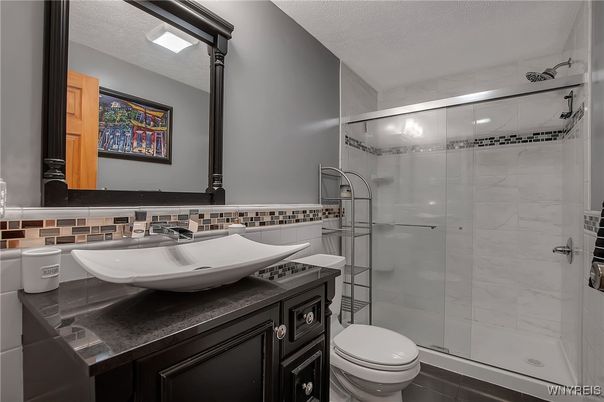 Bathroom, Glass Shower, Interior, Marble Walls