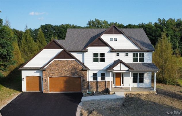 Attached, Exterior, Facade, Brick Facade, Farmhouse