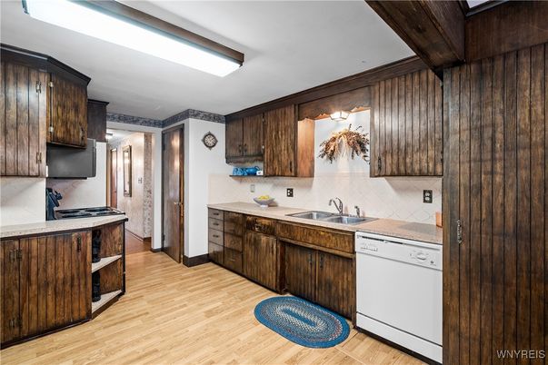 Interior, Kitchen, Wood Texture Flooring