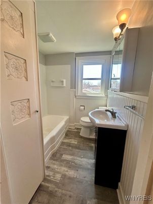 Bathroom, Interior, Wood Texture Flooring