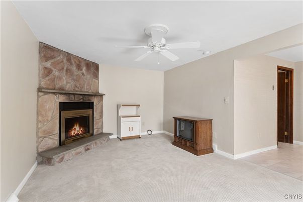 Empty room, Fireplace, Interior