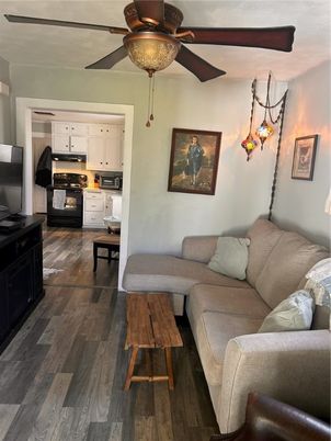 Interior, Kitchen, Living room, Stainless Steel Appliances, Wood Texture Flooring