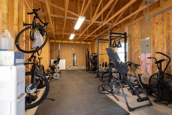 Fitness Equipment, Interior, Wooden Beams, Wooden Ceilings, Wooden Walls