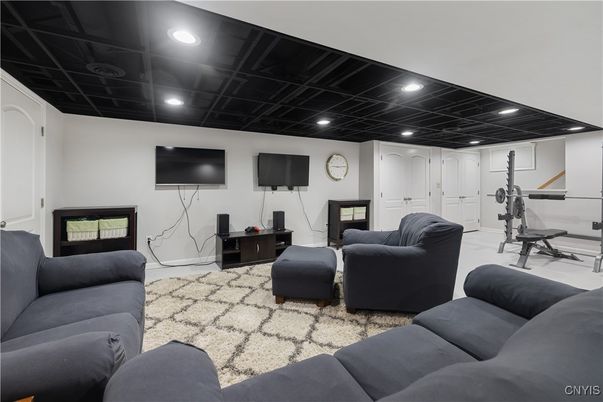Interior, Living room, Recessed Lighting