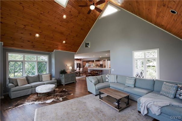 Dining room, Interior, Kitchen, Living room, Pendant Lights, Recessed Lighting, Wooden Ceilings, Wood Texture Flooring