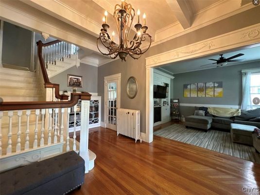 Chandelier, Interior, Living room, Wood Texture Flooring