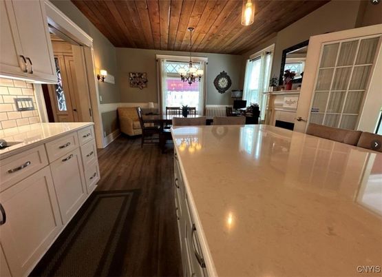 Chandelier, Dining room, Interior, Living room, Pendant Lights, Wooden Ceilings, Wood Texture Flooring