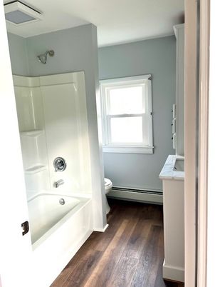 Bathroom, Interior, Wood Texture Flooring