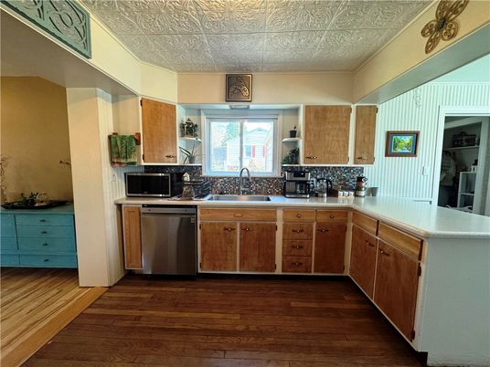Interior, Kitchen, Wood Texture Flooring