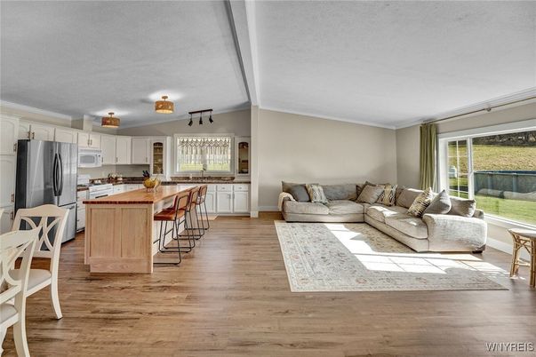 Interior, Kitchen, Living room, Wood Texture Flooring