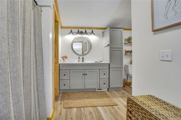 Bathroom, Interior, Wood Texture Flooring