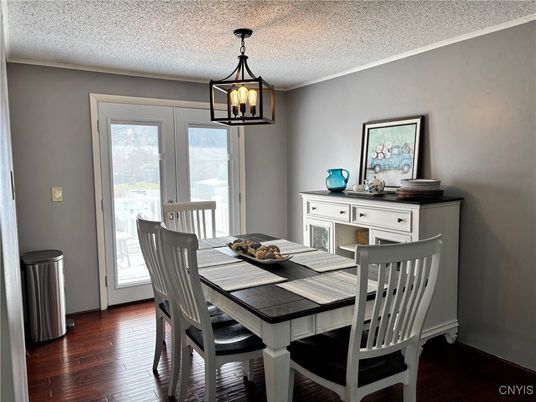 Dining room, Interior, Wood Texture Flooring