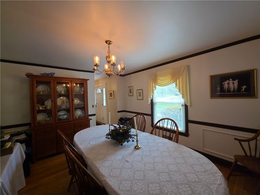Chandelier, Dining room, Interior, Wood Texture Flooring