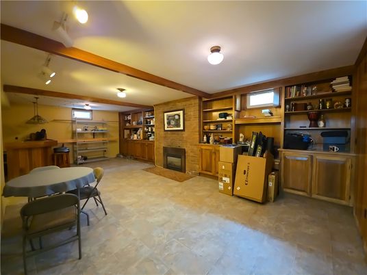 Fireplace, Interior, Wooden Walls