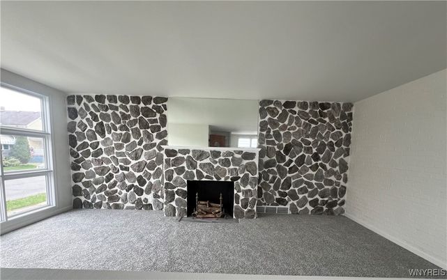 Empty room, Fireplace, Interior, Stone Walls