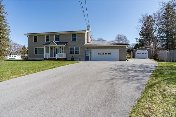 Attached, Detached Garage, Exterior, Facade, Georgian