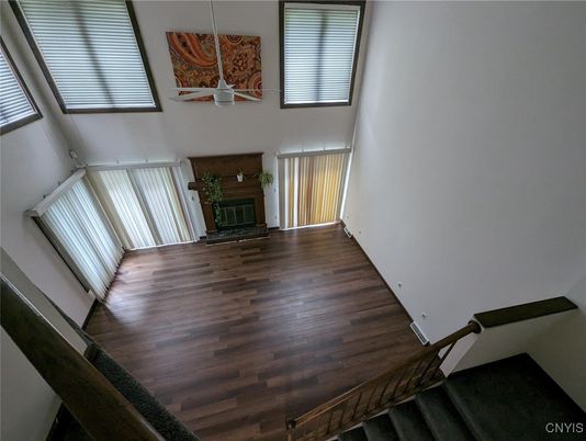 Dining room, Fireplace, Interior, Wood Texture Flooring